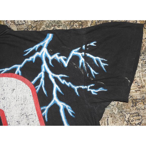 Vintage Rare NASCAR Dale Earnhardt #3 Lightning AOP Size XL Thrashed - Picture 12 of 13